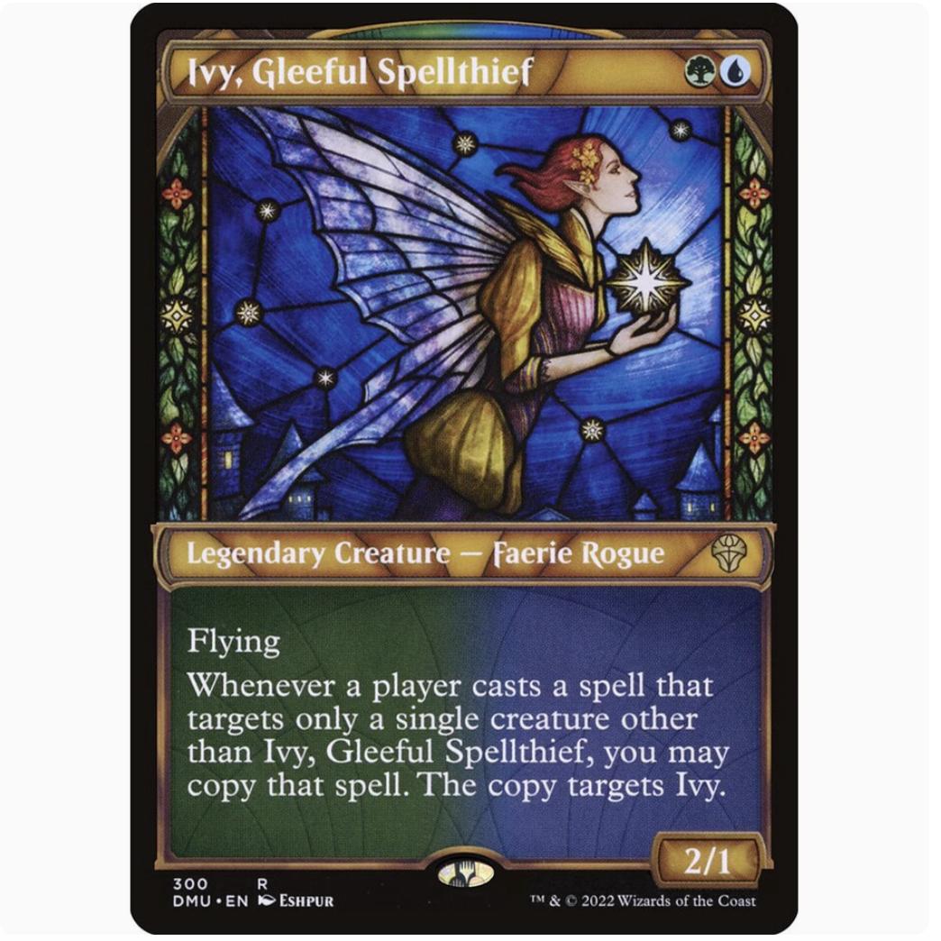 【铃铛卡牌】万智牌 dmu 英文 异画 质感闪 金 欢笑窃咒客艾薇