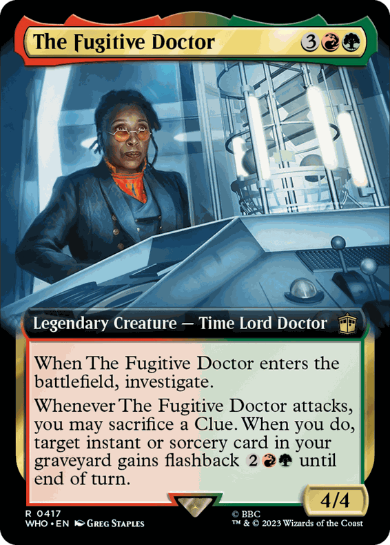 【铃铛卡牌】万智牌 神秘博士 WHO 英文 扩画 金 逃犯博士