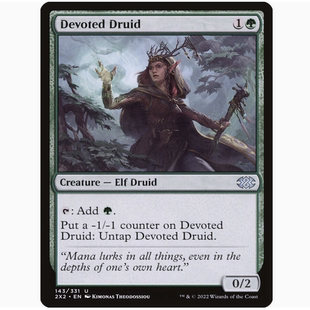 【铃铛卡牌】万智牌 英文 双星大师2 2x2 闪银 虔诚德鲁伊 143