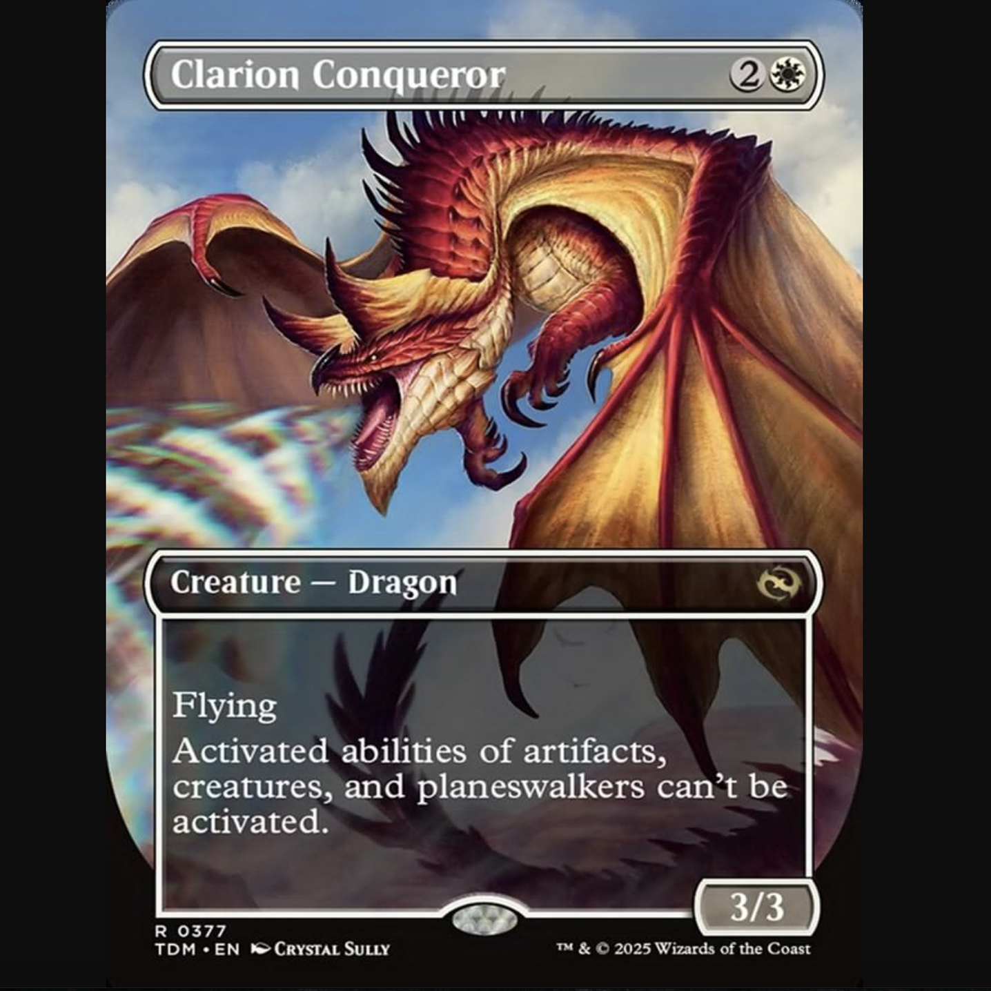 【铃铛卡牌】万智牌 英文 龙岚录 TDM 异画闪 金 咆号威龙 377