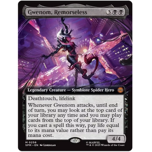 【铃铛卡牌】万智牌 英文蜘蛛侠SPM扩画 平/闪 无悔的毒液格温256