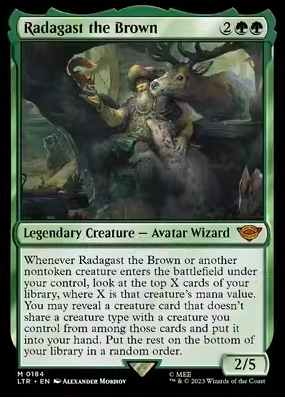 【铃铛卡牌】万智牌 英文 魔戒 ltr 闪 秘稀 褐袍拉达加斯特 美印