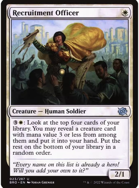 【铃铛卡牌】万智牌 英文 兄弟之战 BRO 银 募兵官