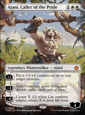 【铃铛卡牌】万智牌 英文 基石FDN 异画 秘稀 狮群唤师阿耶尼 357