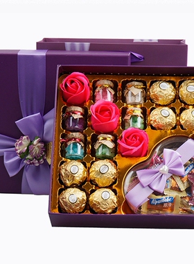 费列罗巧克力礼盒装爱心德芙送男女生日情人节礼物儿童创意礼物