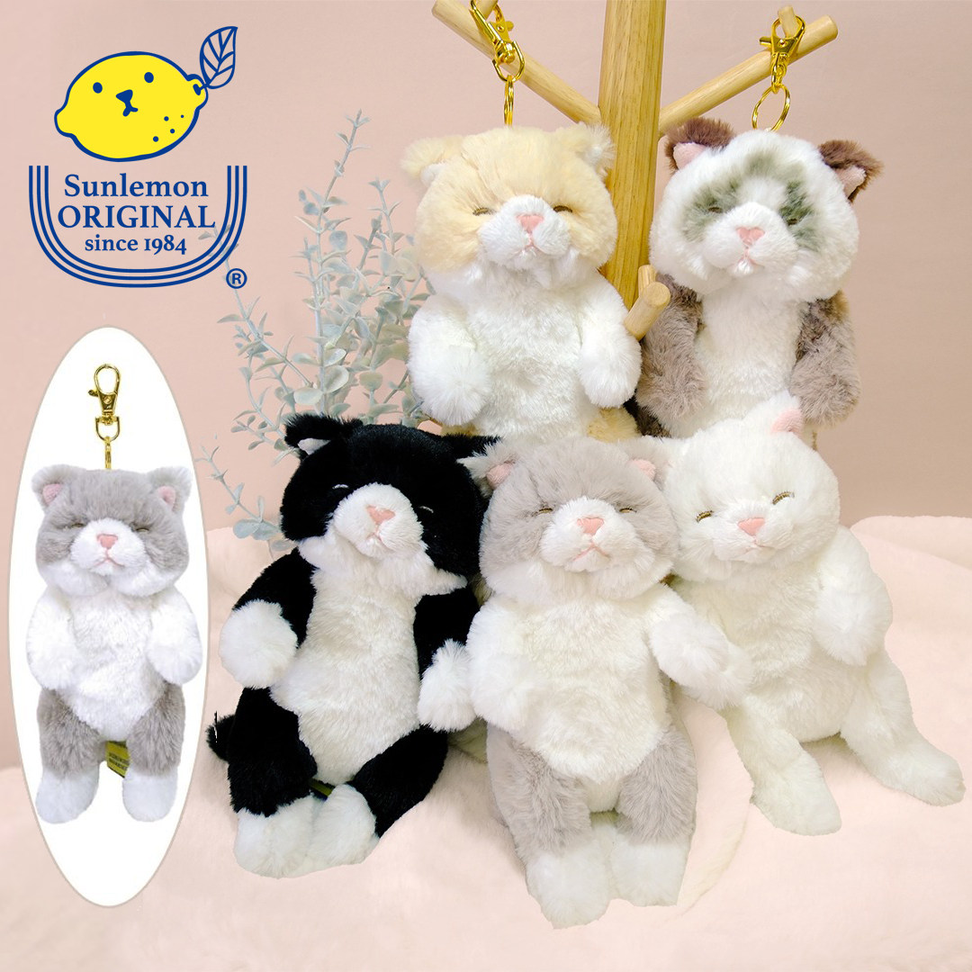 日本sunlemon猫咪毛绒挂件波斯猫