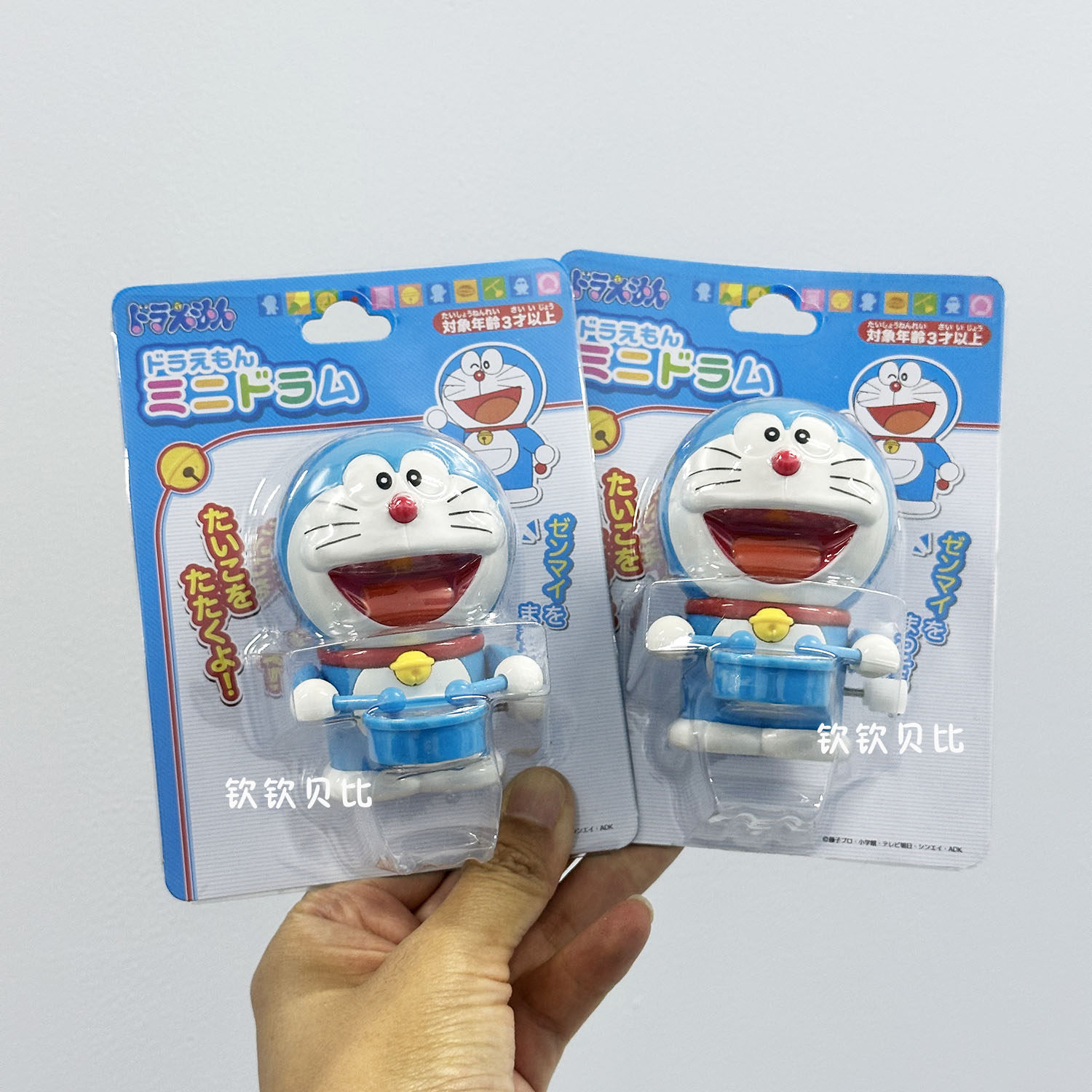 现货日本正版机器猫小叮当发条玩具亲子排队聚会玩具会走路打鼓