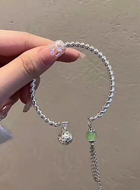 流苏铃铛手镯一步一响一步一想古风圆珠流苏铃铛手镯闺蜜情侣一对