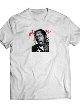 黑人嘻哈明星A$AP Rocky无罪释放纪念限定签名T恤短袖