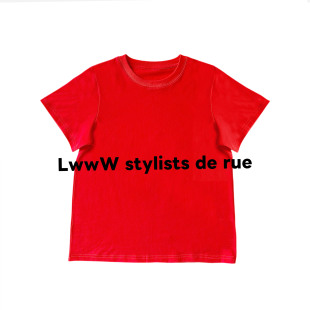 上衣 100%棉圆领松弛感盒型短袖 棉花糖2.0