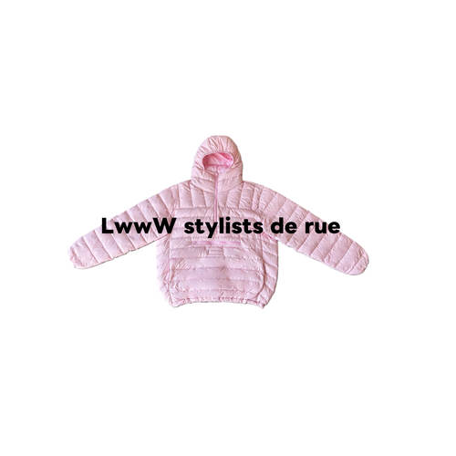 【粉胖子】套头半拉链抗风三星羽绒服鸭绒