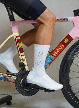 杭州RIS LOGO笑脸原创气动鞋套骑行锁鞋鞋套冬季保暖
