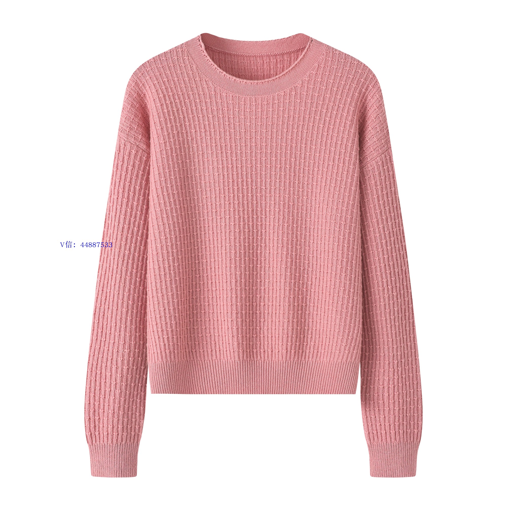 简约减龄~鄂尔多斯市产羊绒衫女圆领宽松针织衫打底大码毛衣毛衫