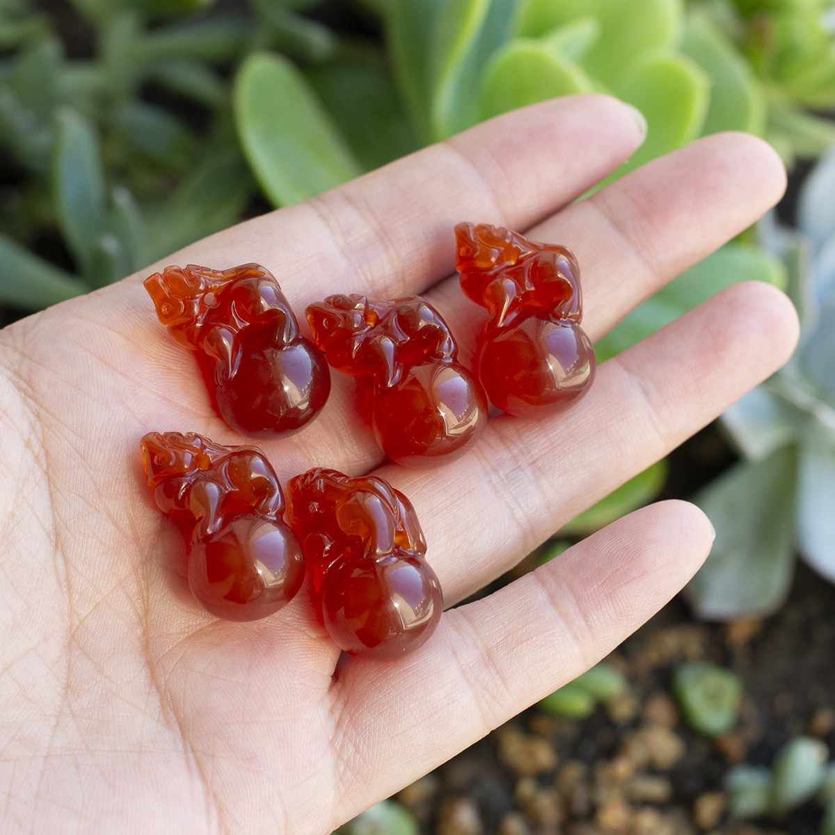 天然红玛瑙有求必应吊坠貔貅手机链个性包链散件DIY配饰佛珠招财
