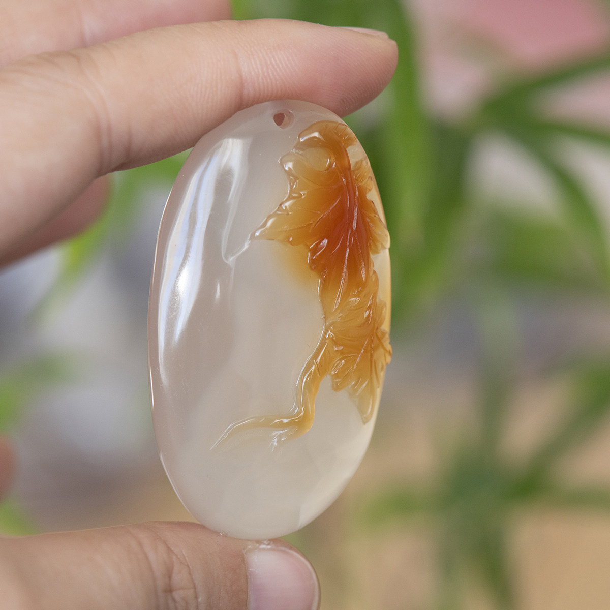 天然红玛瑙俏色吊坠原皮精雕毛衣链女闺蜜礼物挂饰中式包挂配件