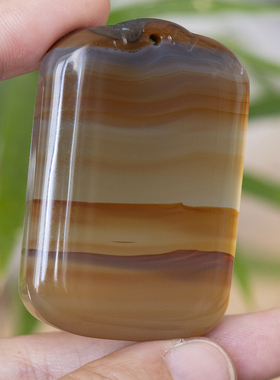 天然红白玛瑙平安无事牌项链吊坠