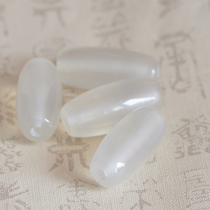 天然高冰红白玛瑙勒子散珠