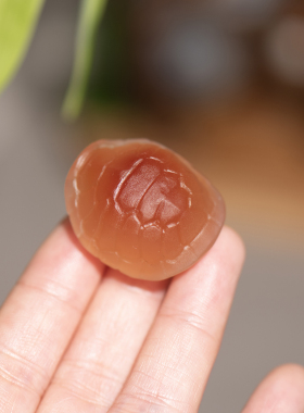 天然红玛瑙龟甲立体雕刻吊坠