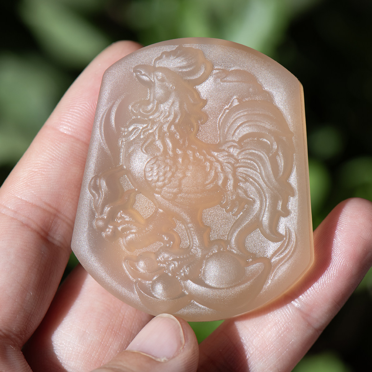 天然玛瑙12生肖鸡本命年吊坠