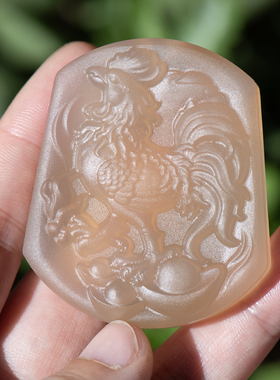 天然玛瑙12生肖鸡本命年吊坠