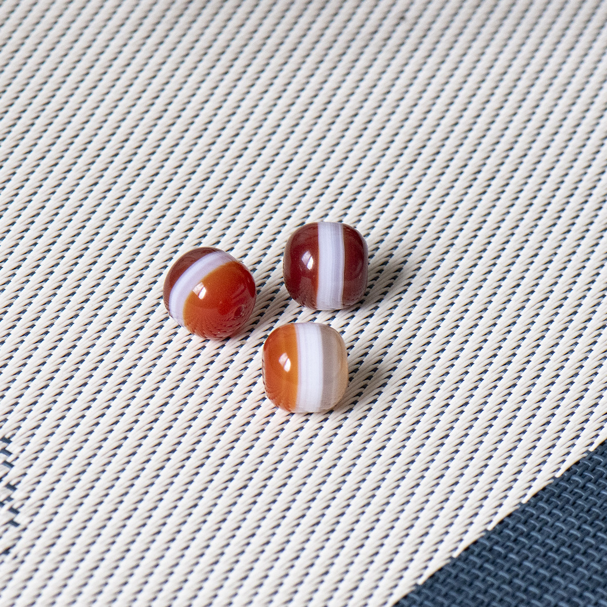 天然缠丝玛瑙一线药师隔珠天眼配饰佛珠老型文玩配饰DIY手串项链