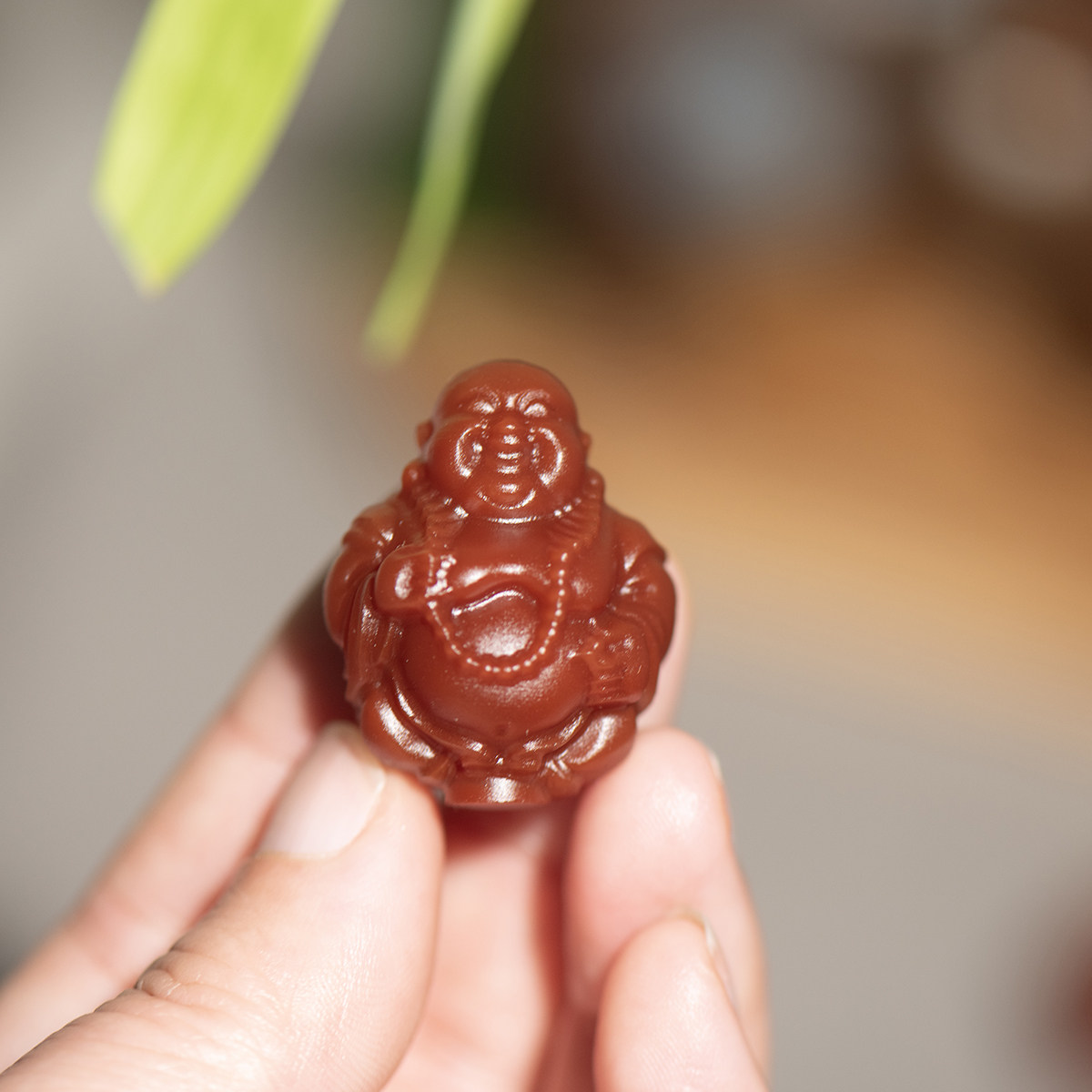 天然红玛瑙弥勒佛小摆件佛公茶宠立体精雕笑佛家居桌面车载小饰品