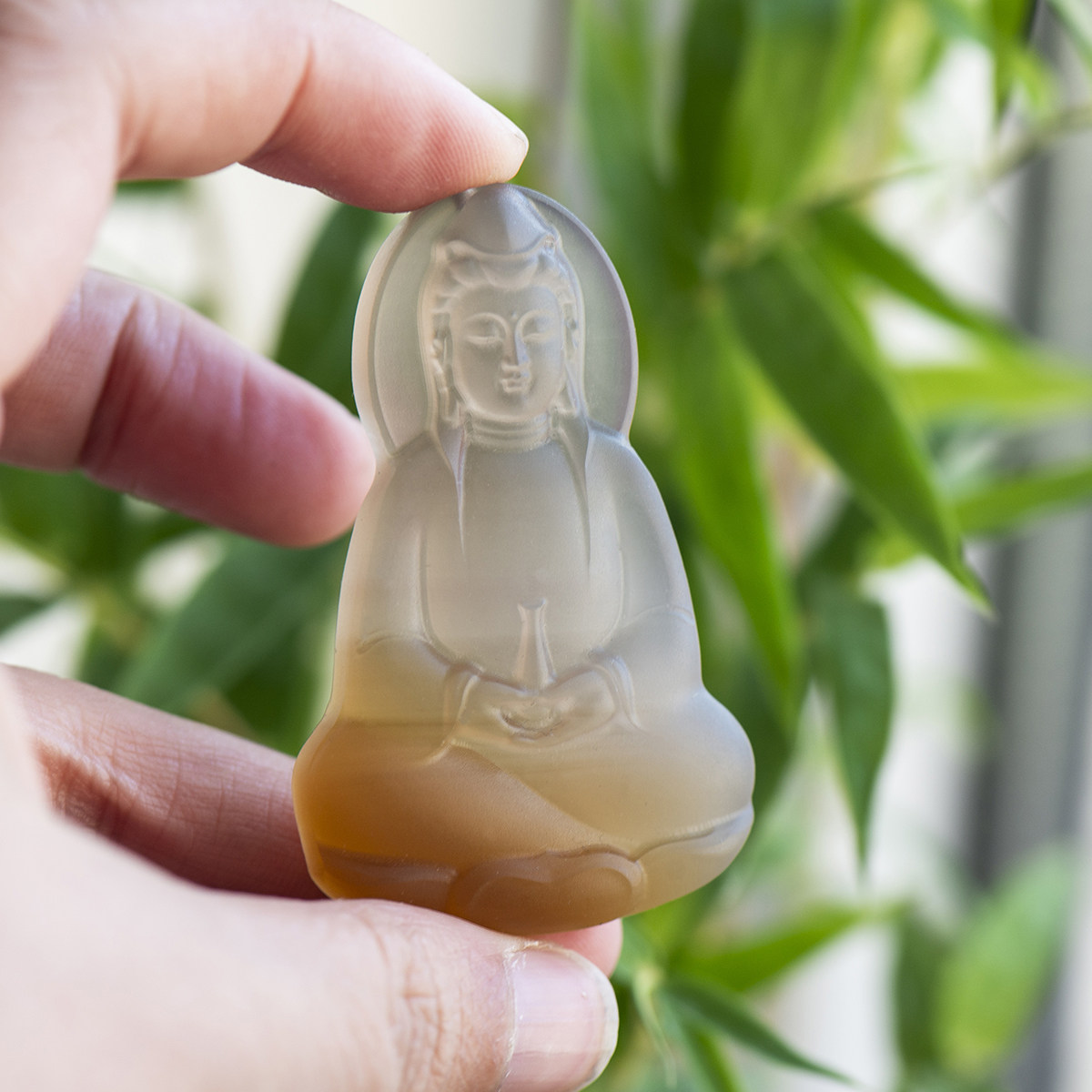 天然红玛瑙观音吊坠本命年礼饰品