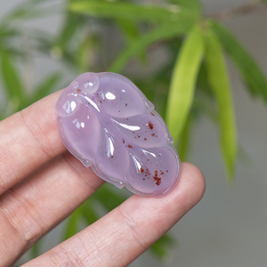 天然红玛瑙树叶吊坠帝王紫金枝