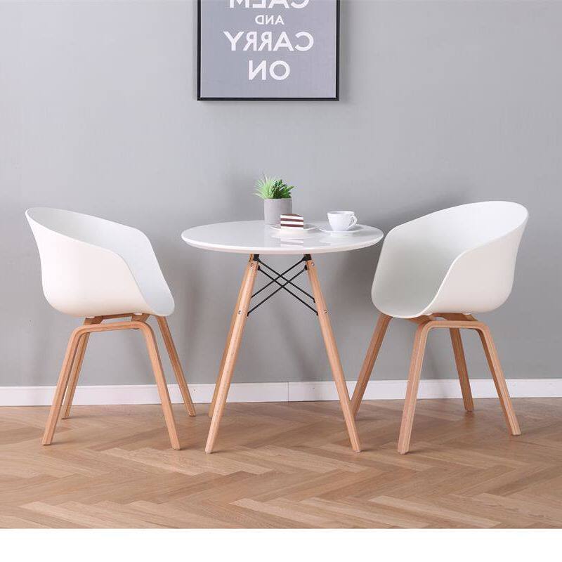 北欧伊姆斯餐桌椅子郁金香桌休闲咖啡桌洽谈桌椅组合现代简约桌子
