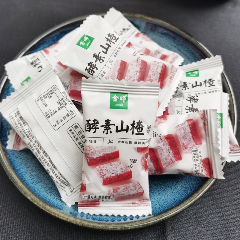 金晔酵素山楂果肉500g陈皮山楂条零食无添加剂独立小包装山楂糕