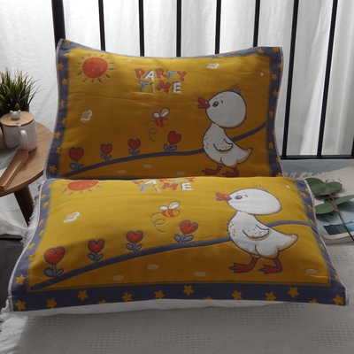 薇尔美枕巾加厚纯棉纱布儿童