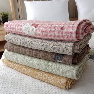 a类纯棉纱布床盖全棉加厚床单四季通用可铺可盖可做沙发巾盖毯