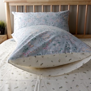 斜纹全棉枕套一对装纯棉成人家用枕芯套学生单人枕头套48cm×74cm