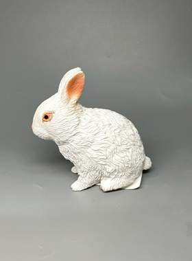 出口订单兔子公仔模型摆件软胶材质