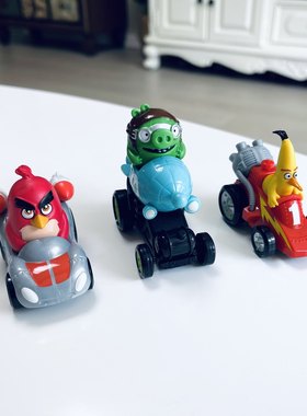 愤怒小鸟回力车模精致盒装正版公仔玩具车