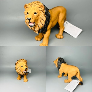 出口北美safari雄狮动物模型摆件