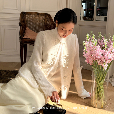 洋气新店REDMEMORY新年战袍 金银金丝 温润如玉 貂毛真丝马甲