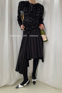 洋气新店REDMEMORY立体褶皱 遮肉小鸟腿半身裙 时髦精混搭刚需