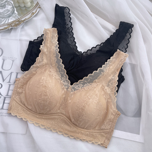 宽肩带半固定杯无钢圈文胸薄款聚拢亲肤舒适养护美背内衣古妃5511