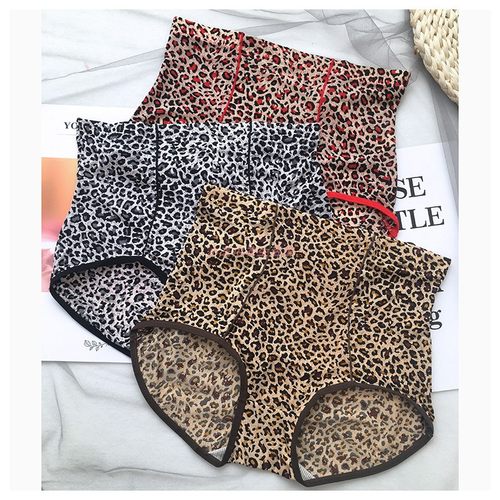 高腰大版豹纹性感宽松舒适内裤