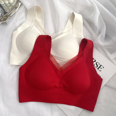 无钢圈聚拢上托磨毛暖感舒适文胸