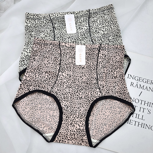 古妃2070高腰大版性感豹纹内裤