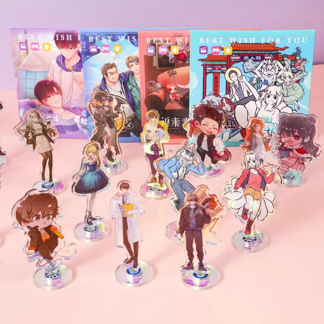 全套12个亚克力三角洲白鹿天宫咒术第5人格旋转立牌卡通动漫周边