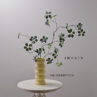 仿真花假花单瓣野蔷薇轻盈藤蔓花浅蓝色小花自然风摄影道具