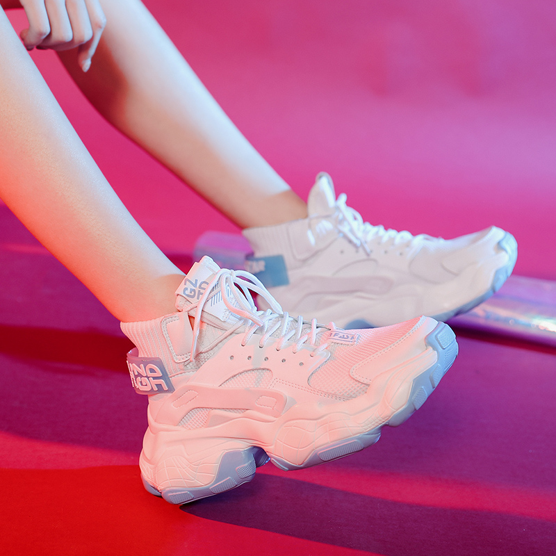 适合久站软底舒适轻巧大童小白鞋aj高帮篮球女鞋跑步初中生运动鞋