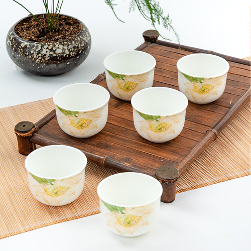 家用唐山骨瓷黄酒杯白水杯小杯子