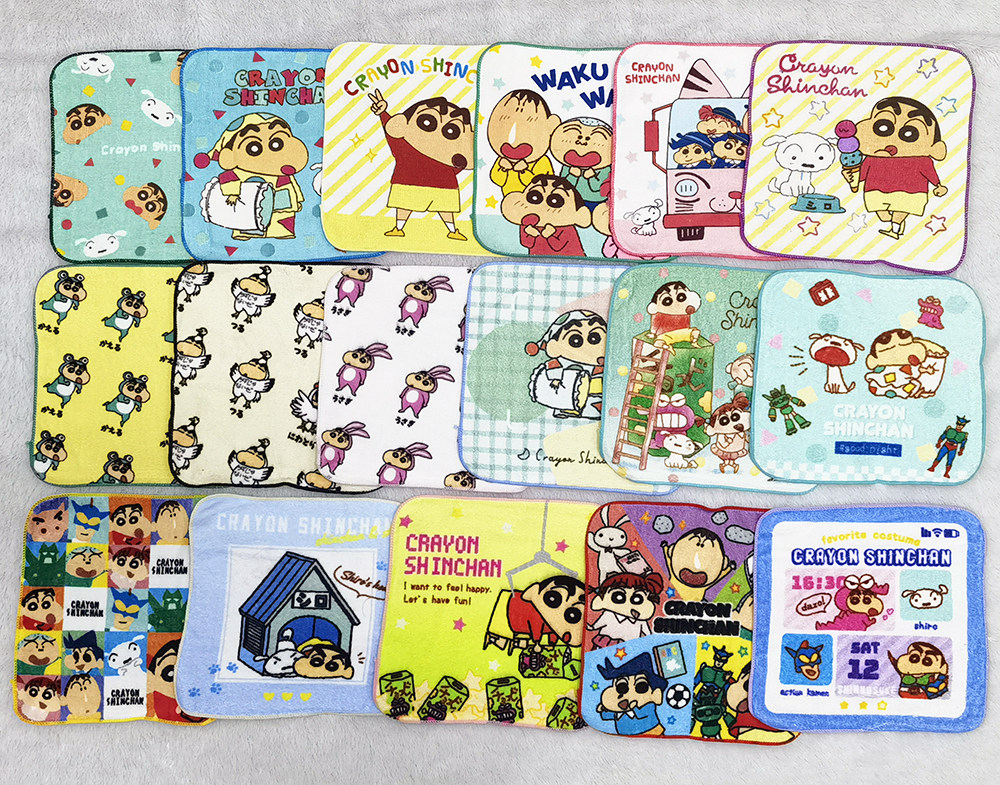 20x20cm蜡笔可爱小新纯全棉儿童成人柔软擦汗擦嘴手帕毛巾小方巾,居家布艺,手巾/手帕,淘宝优惠券,粉丝福利购,淘宝优惠卷