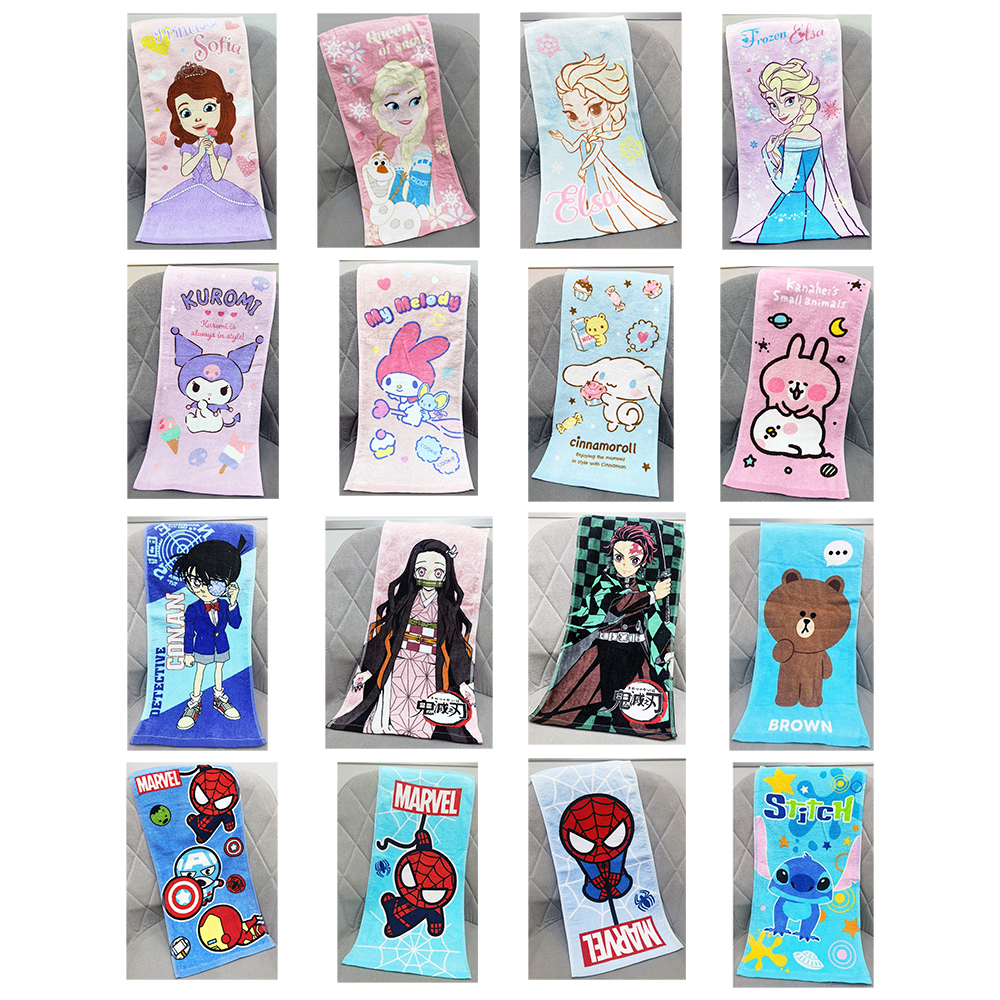 5cm公主风卡通全棉洗脸毛巾