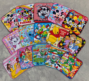 20x20cm米维尼老鼠玩具公主外贸纯棉全棉擦嘴擦手小方巾小毛巾