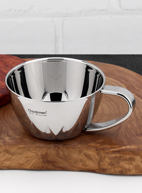chockmen卓德铭18/10不锈钢莲花杯牛奶喝水多用杯加厚不烫手